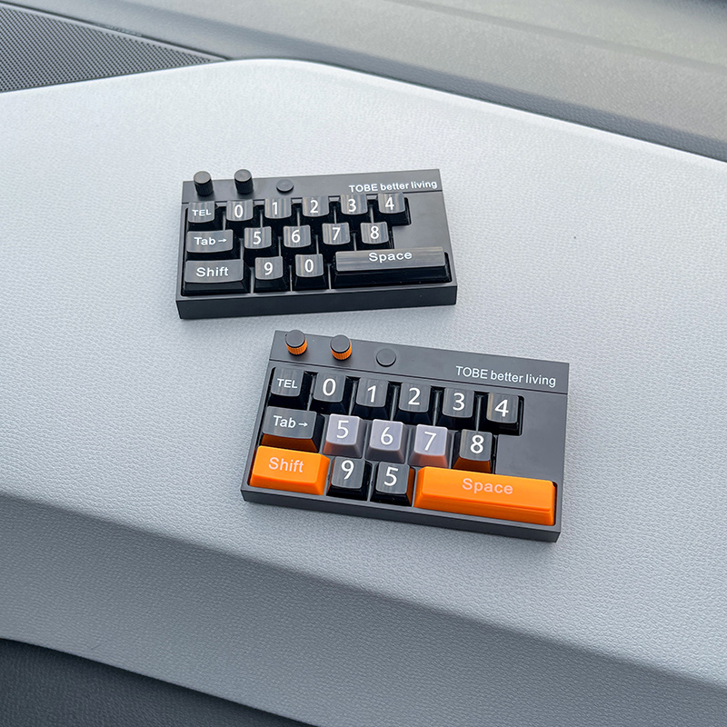 汽车临时停车号i码牌创意个性键盘挪车电话牌移车号码牌车内装饰