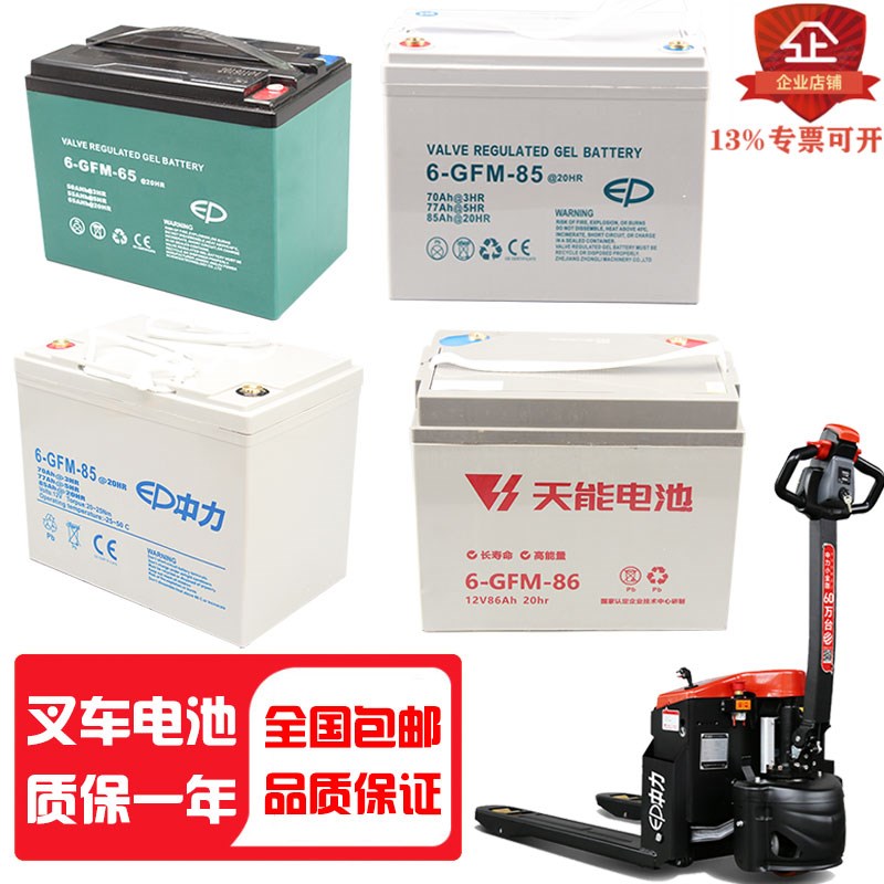 中力电动叉车电池中力小金刚叉车蓄电池电动地牛搬W运车堆高车电
