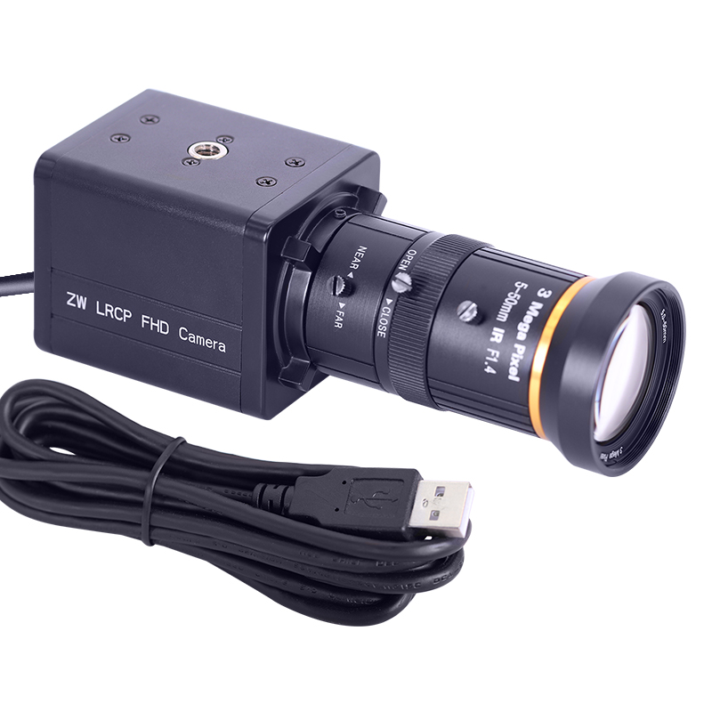 1080P高清10倍CS手动变焦电脑镜头拉近拉远录影免驱USB工业相机