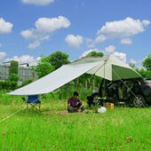 车边帐篷自驾游户外野营装 备汽车载天幕遮阳suv车顶车尾延伸帐篷