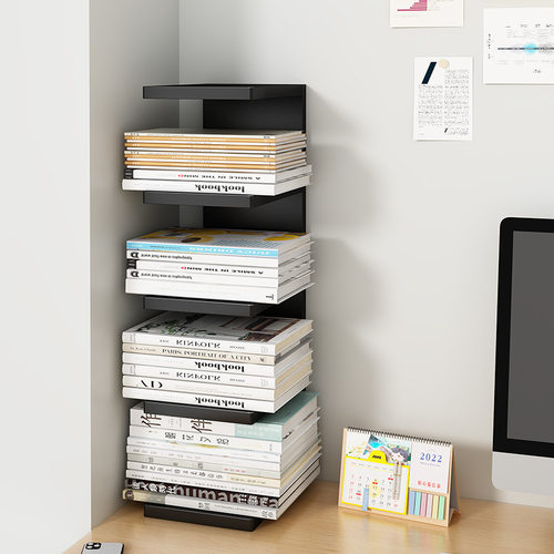 铁艺书架桌面置物m架书桌书本分层收纳架办公桌上立式简易书柜