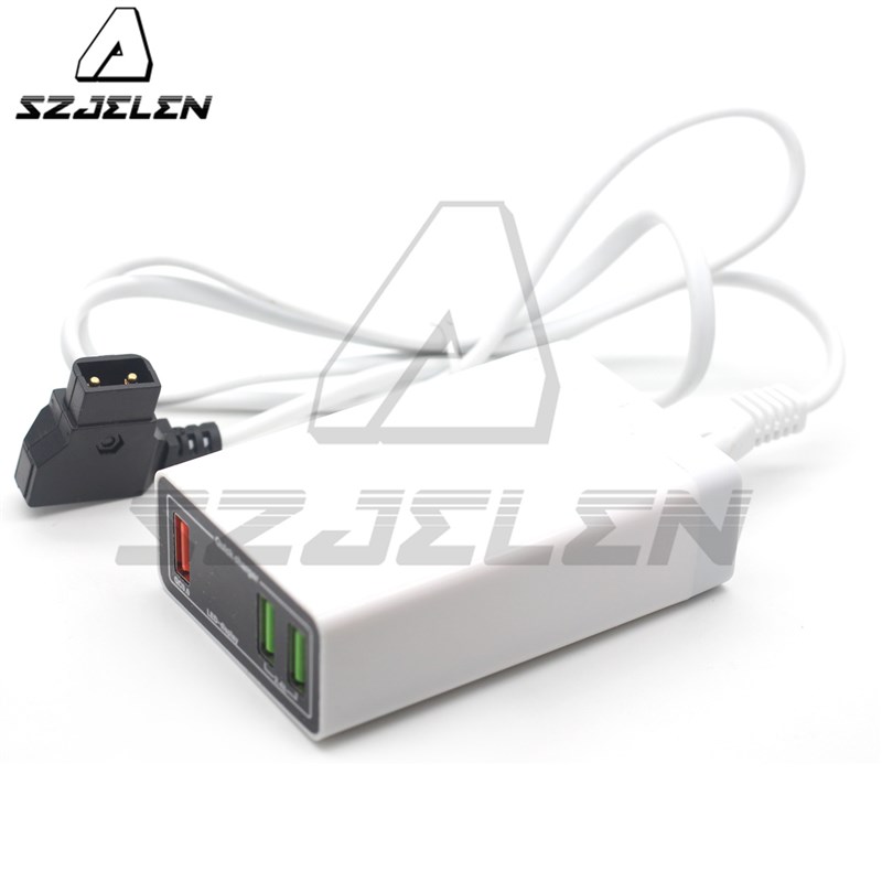 B口V口DTAP电池转USB手机充电器,摄像机电池B口转USB,DTAP转USB