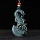 和田玉斧头玉吊坠真品新疆青玉龙凤玉坠士女士玉石挂件玉佩玉器