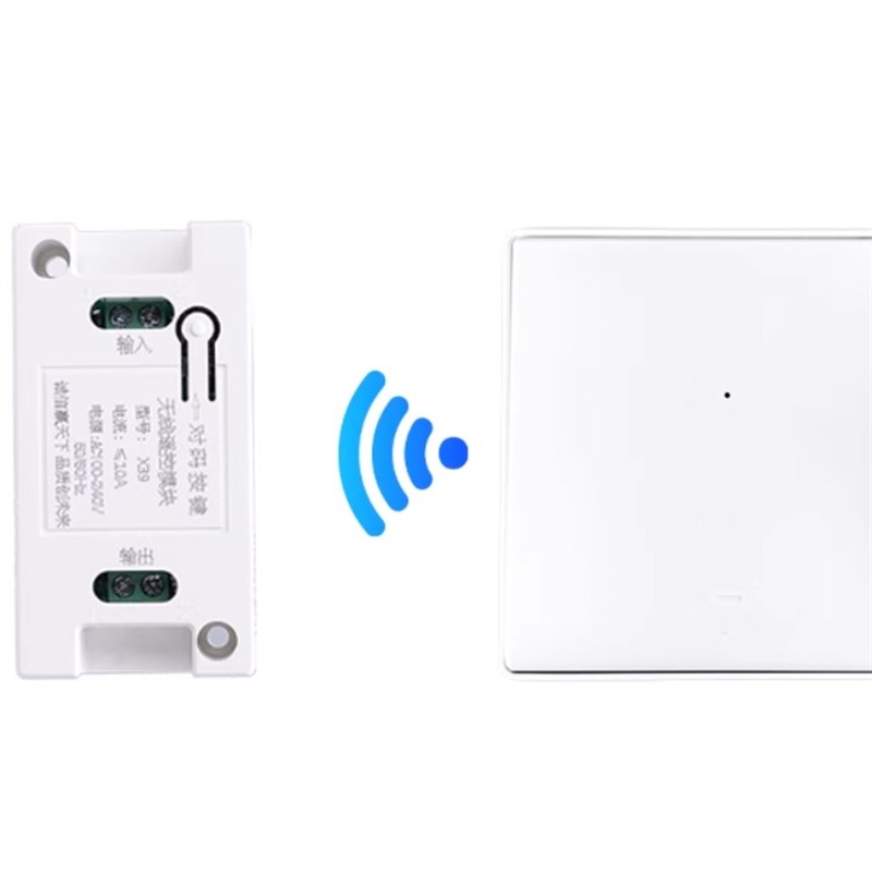 自发电无线遥控开关家用接收器220V自发电随意贴双控面板控制器