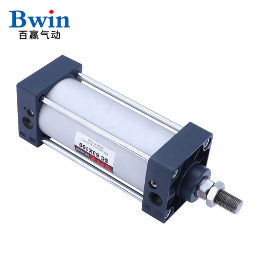 亚德客型拉杆标准气缸SC32/40/50X25/50/100/175/200/300/400-S