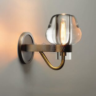 万家灯火灯饰镜前灯过道走廊酒店工程全铜壁灯床头水晶玻璃1252W