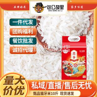乡谷坊长粒猫牙米长粒大米5kg一袋5斤真空米大米10斤一袋大米新米