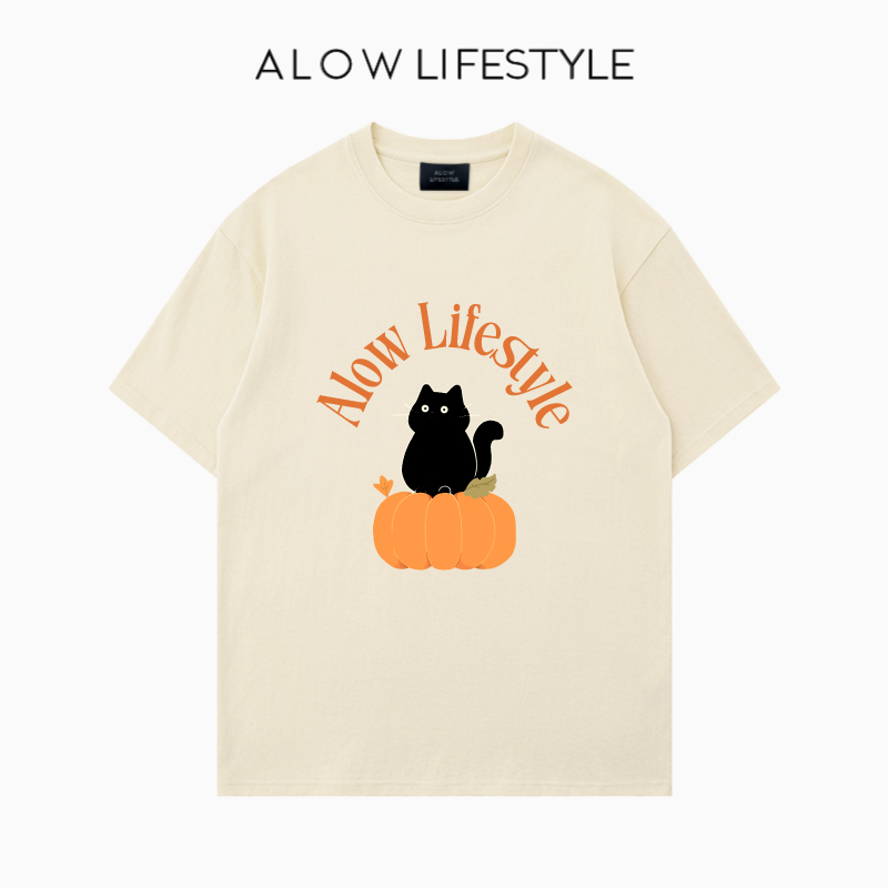 【正品】ALOW LIFESTYLE生活系列 女装手绘卡通 宽松纯棉短袖t恤
