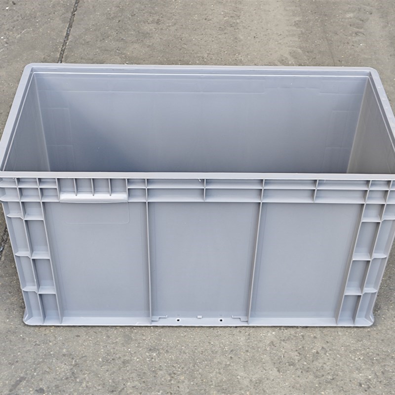 热销大号塑料箱子4844灰色物流箱周转筐储物框收纳大箱子带盖胶箱