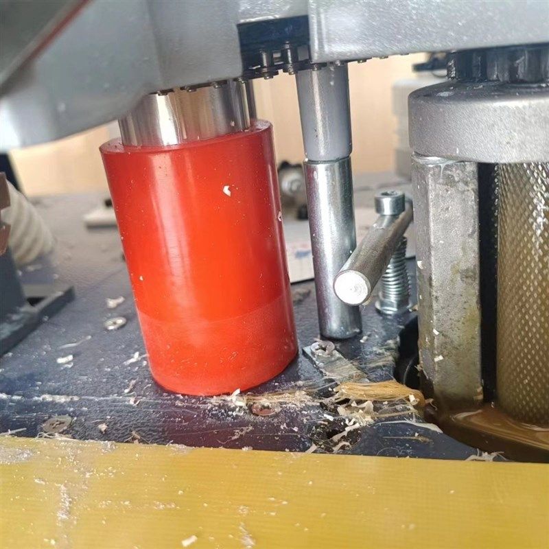 电机红轮链条家装红色压轮实心封边机条送小型轴承木工专用配件