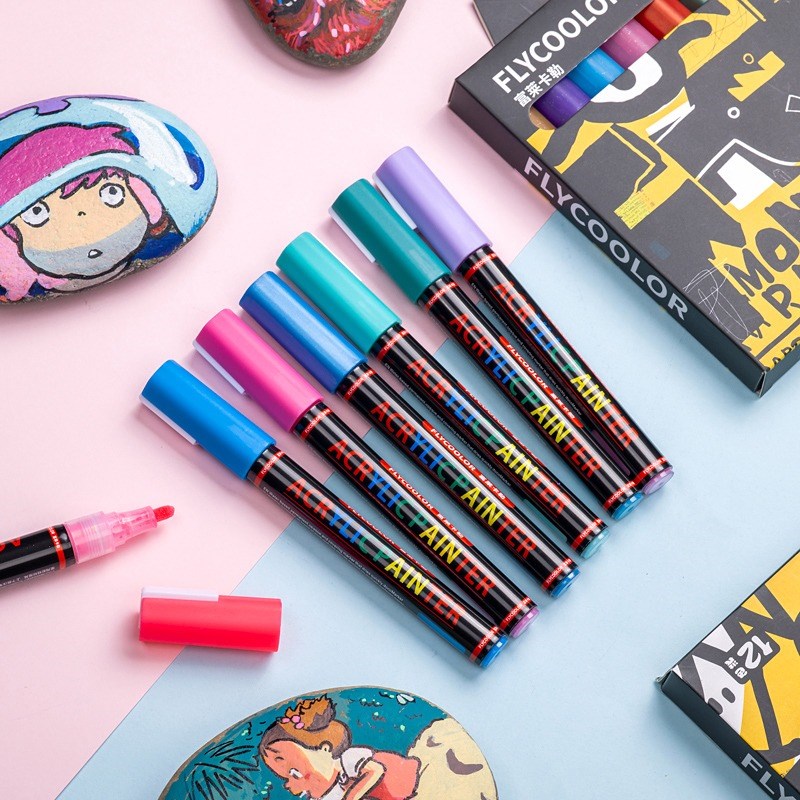 小学生丙烯马克笔不透色防k水套装笔芯美术颜料笔水性可水洗儿童