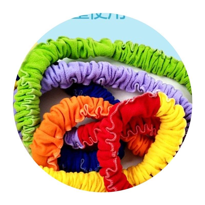 运动折叠组合加固布拉伸缩玩具设备拉力圈彩虹绳早教教具松紧团