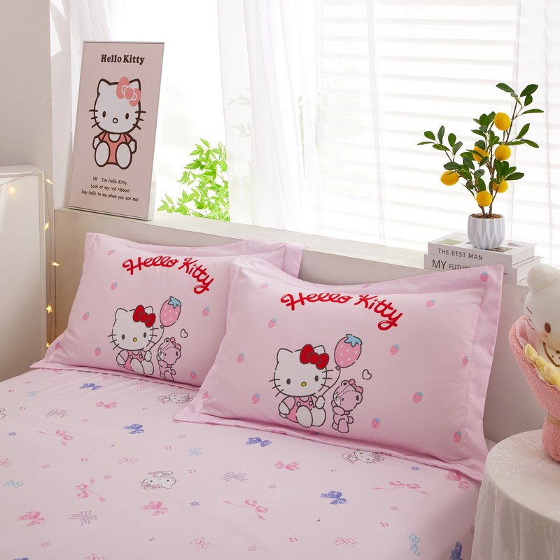 全棉儿童一米二床套女童四件套床笠款1米2床上1米5单人床三件套