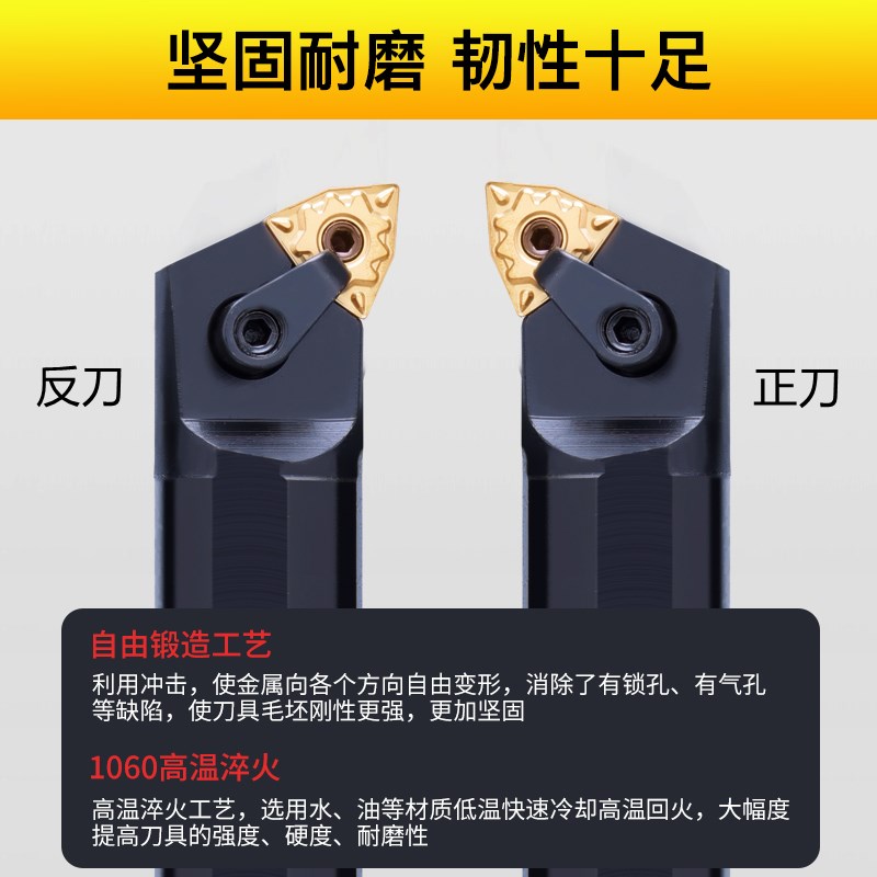 内孔车刀S16QS20R/S25S/S32T-MWLNR/L08桃形镗孔95度数控车床刀杆