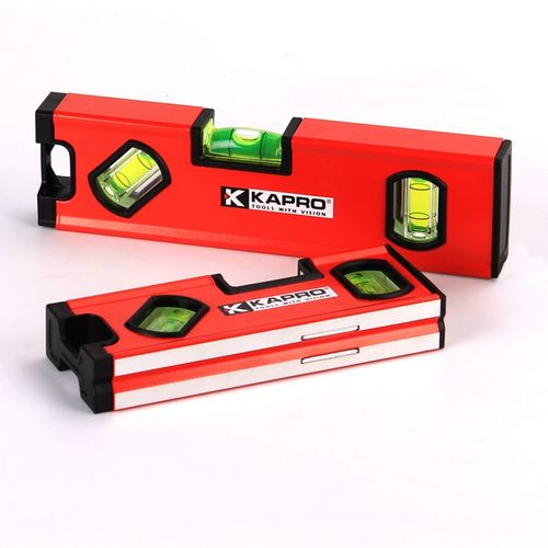 开普路水平尺高精度小型磁性铝合金多功能平水尺迷你微型V型槽771