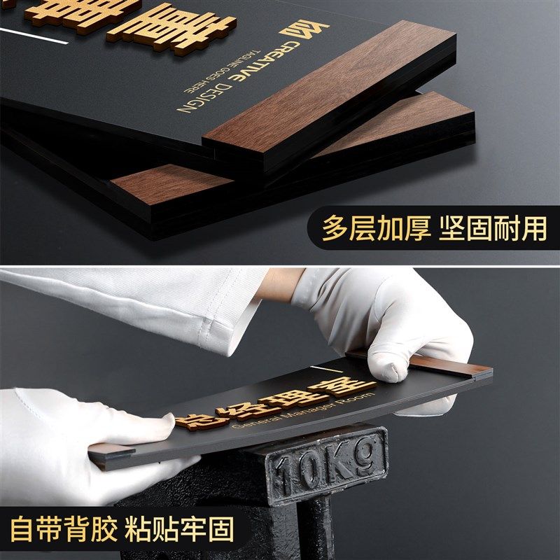 办公室门牌定制高级感可替换更换总经理会议接待休息科室标识牌高