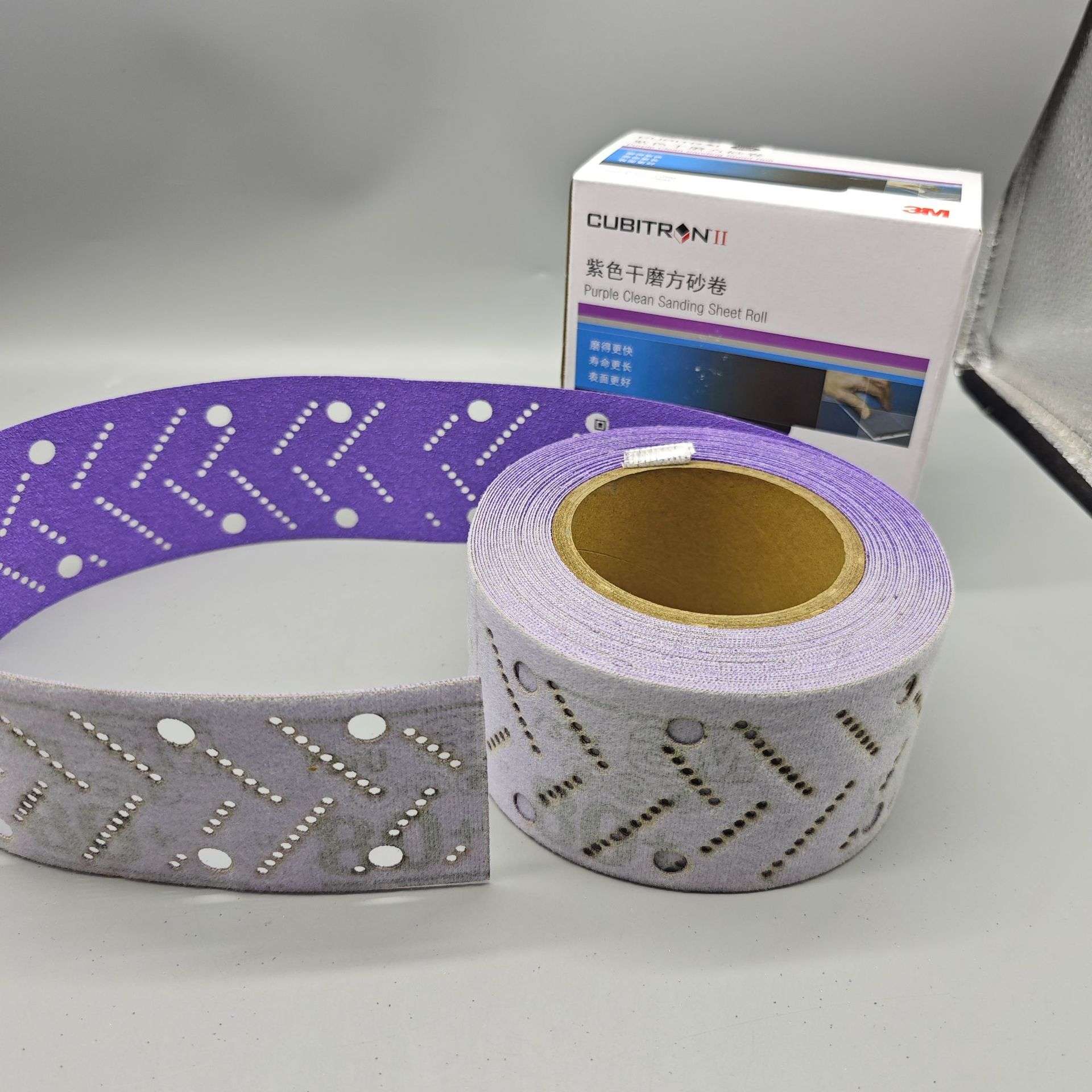 3M737U紫色干磨方砂卷Cubitron II Hookit  Sanding Sheet Roll