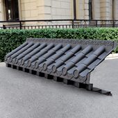 梦古中号免架子树脂36cm立体仿古瓦中式 饰屋檐瓦片 一体塑料窗户装