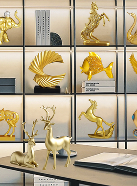 现代高档轻c奢酒柜装饰品摆件家居客厅玄关电视柜办公室桌面工艺