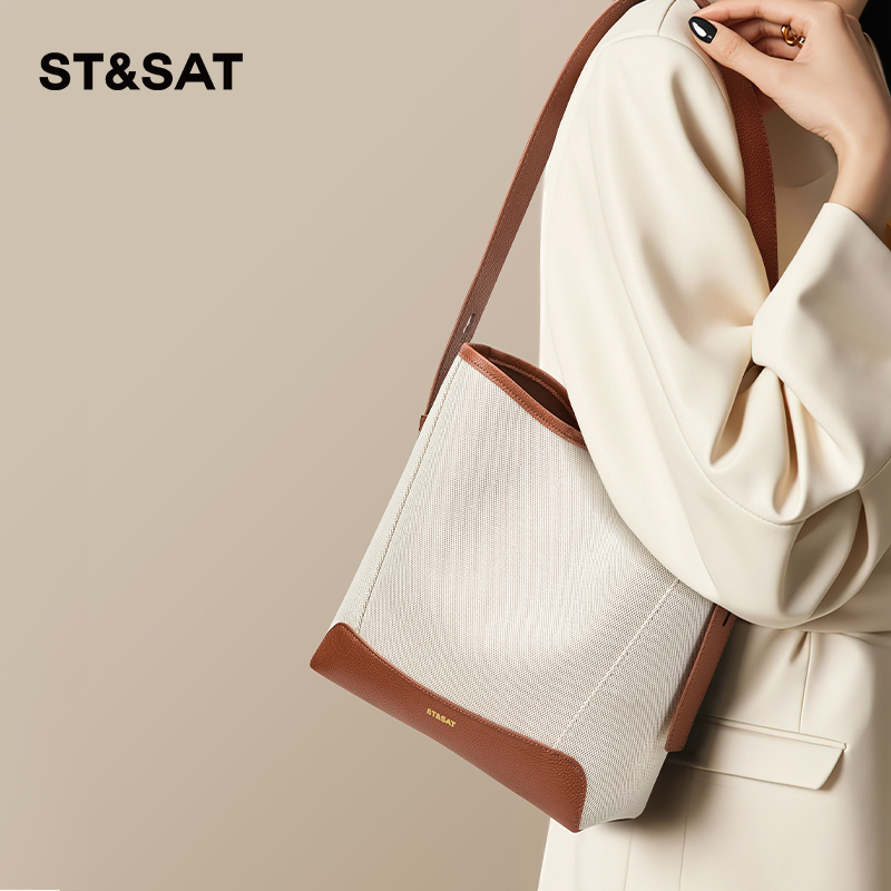 星期六水桶包女大容量单肩斜挎包