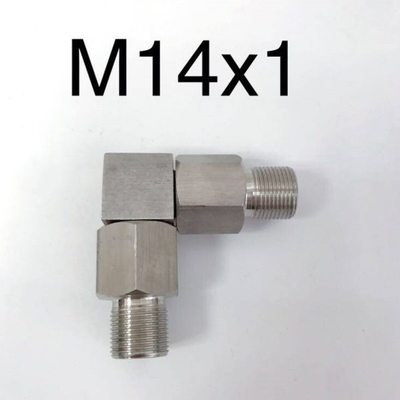 M14x1 不锈钢外丝弯头 双外丝 两边外螺纹M14x1 组合式 压力25mpa