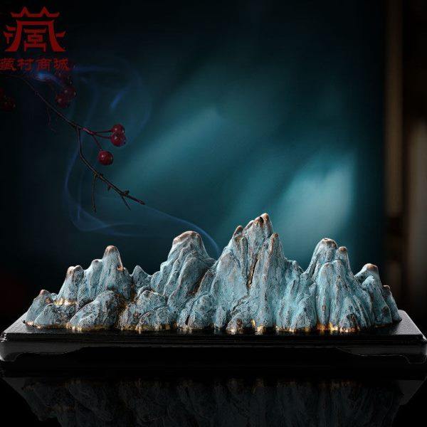 创意云如山河铜制线香炉室内家用烧蓝卧香炉分体式盘香炉摆件,家居饰品,香薰炉,淘宝优惠券,粉丝福利购,淘宝优惠卷