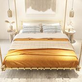 秋千网红公主吊床奢华型室内民宿旅馆家用卧室双人吊绳悬挂大床