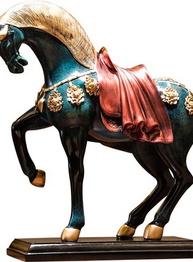 办公室摆件领导马l到成功新中式家居酒柜装饰品创意高档老板桌工