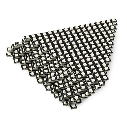 全彩WS2812三角形拼接像素屏可编程3脚架模块5V互拼智能显示屏