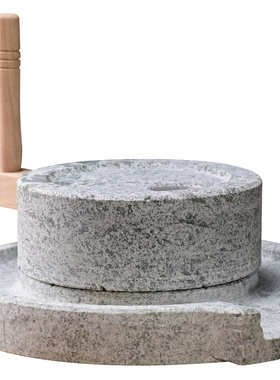 家用小磨手工磨豆浆小石磨天然石磨石头小磨盘非电动石磨复古磨盘