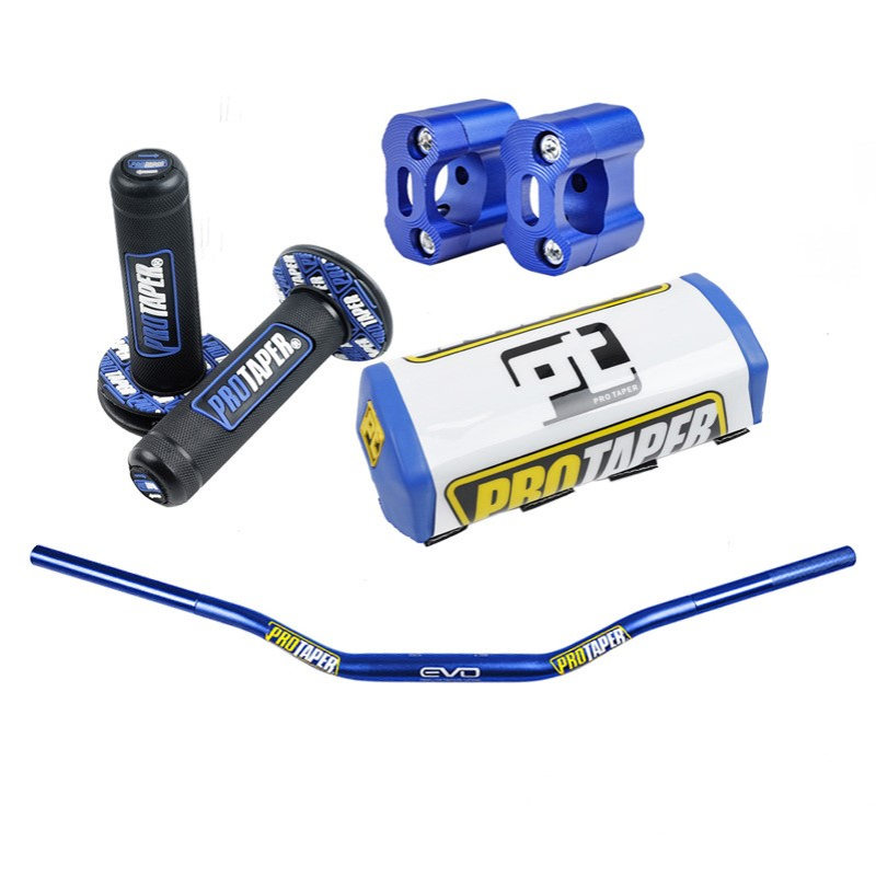 越野摩托车28mm铝合金变径车把PROTAPER方向把 +护胸 手把胶 压块