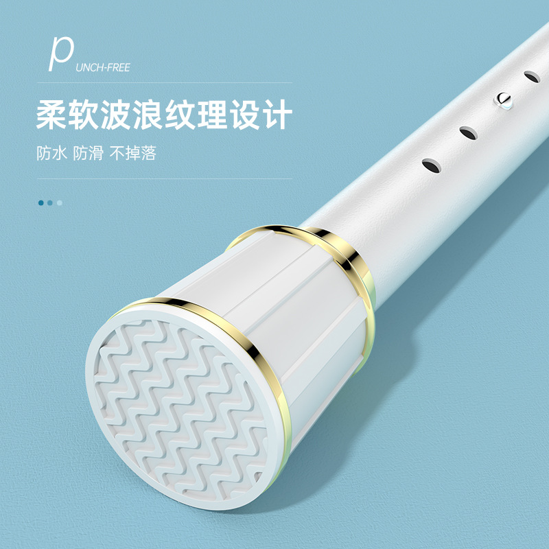 免打孔伸缩杆安装窗帘杆子单杆支架升缩罗马杆晾衣杆衣架撑杆横杆