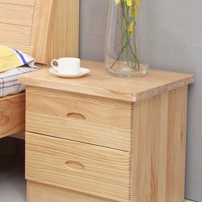 全实木床头柜松木床头柜简约现代床边柜储物柜收纳柜儿童卧室家具