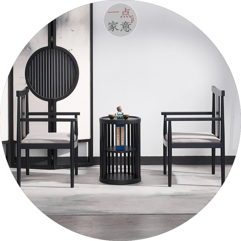 设计师家具软装售楼部洽谈椅复古酒店茶室接待椅民宿休闲椅组