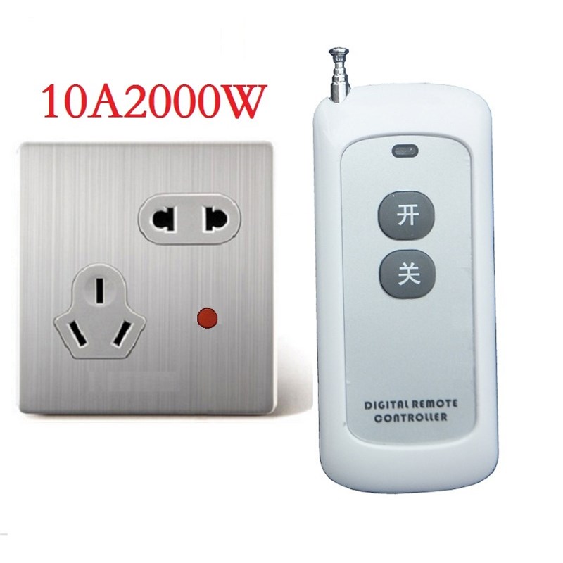 大功率30A无线多路遥控插板墙壁6000W智能插座5孔86面板电源开关