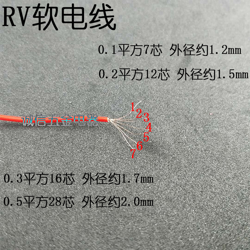 V0.1平方软线0.2单股多铜丝芯电子连接线玩具车DIY线路板细线