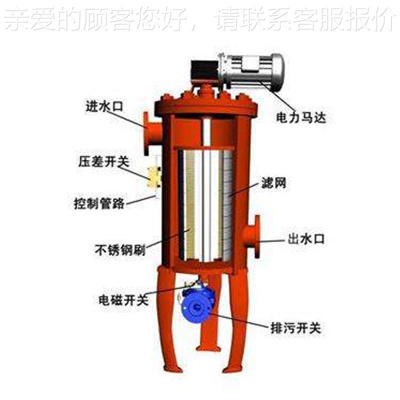 水宝自清过滤器JJB-700-厂家刷式滤处理过滤器反冲洗前置过洗器