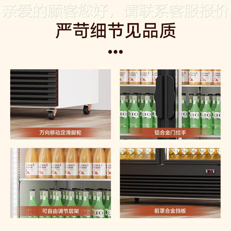 双门819风冷无鲜霜饮料展柜冰箱商用冰柜便利水店示果保冷藏柜