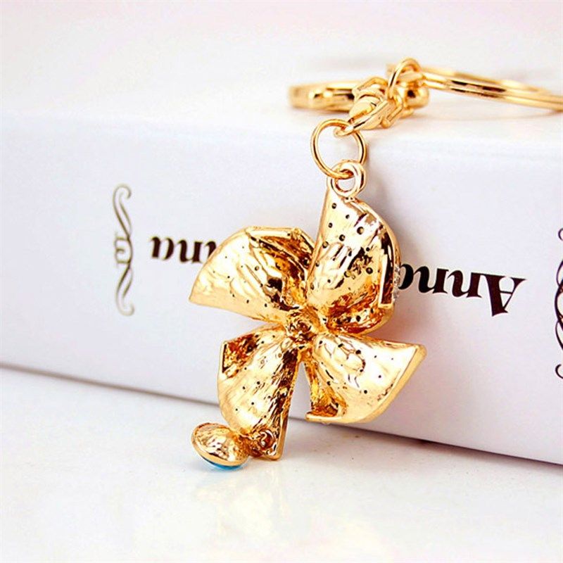 可爱时尚镶钻水晶风n车幸运汽车钥匙扣女包扣配饰挂件钥匙链圈788