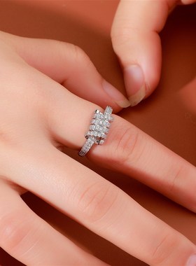 INS网红创意穿搭铁丝绳结个性指环欧美嘻M哈锆石戒指男女百搭手饰