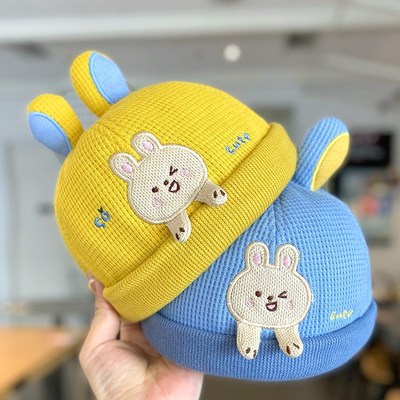 宝宝帽子春秋季薄款婴幼儿地主帽男童女童可爱超S萌百搭套头瓜皮