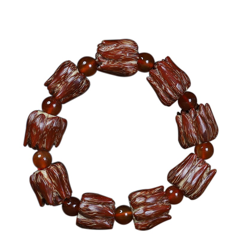 滴血莲花菩提子手m串野菠萝男女款原籽佛珠文玩念珠手链手持饰品