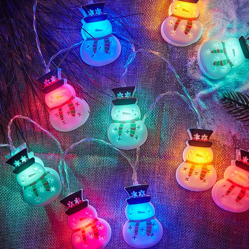 圣诞节装饰品gLED彩灯闪灯串灯创意雪人圣诞树场景布置挂饰小挂件