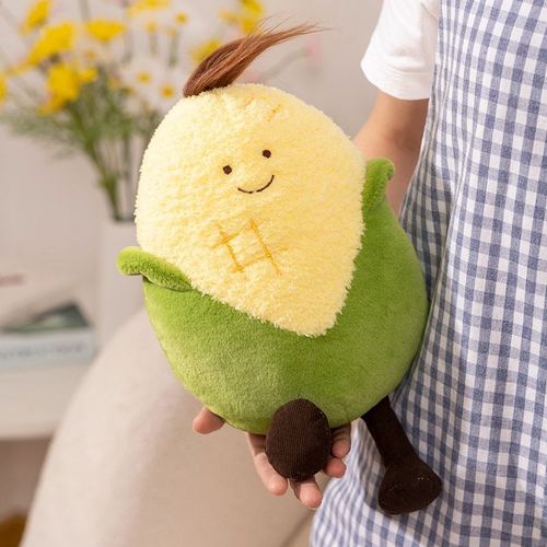 秋冬仿真烤红薯烤玉米篝火抱枕公仔可爱儿童毛绒玩偶床头靠枕房间