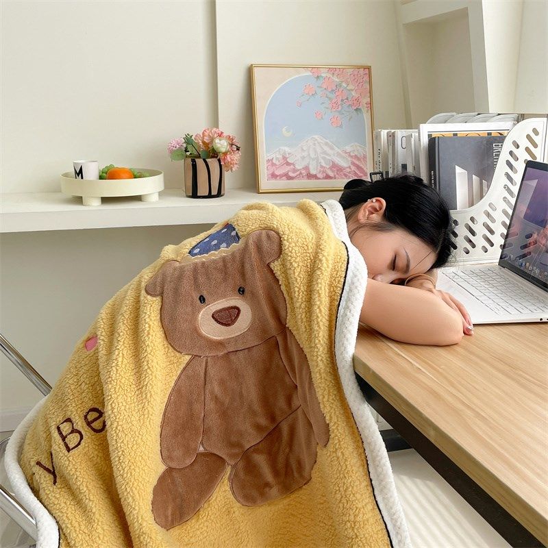 冬季A类卡通毛毯加厚保暖羊羔绒珊瑚绒毯子被套办公室午睡毯盖毯