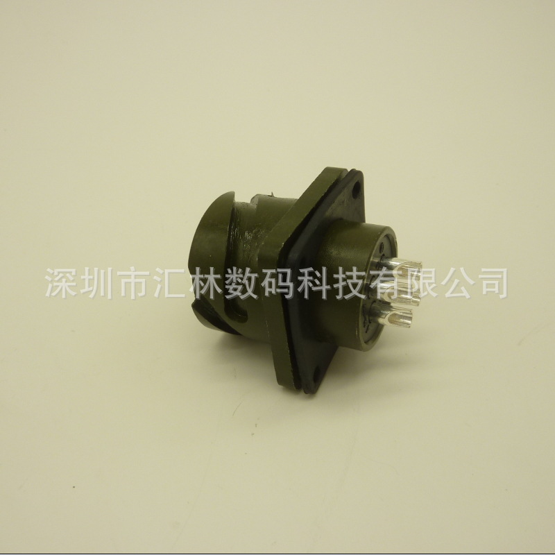 电连接器MS3102A18-10P方盘法兰固定4芯航空插头-卡扣式连接器