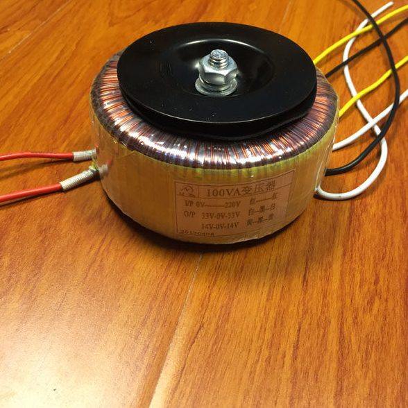 100W环形变压器输入220V转双33V+14V  输出可定制变压器
