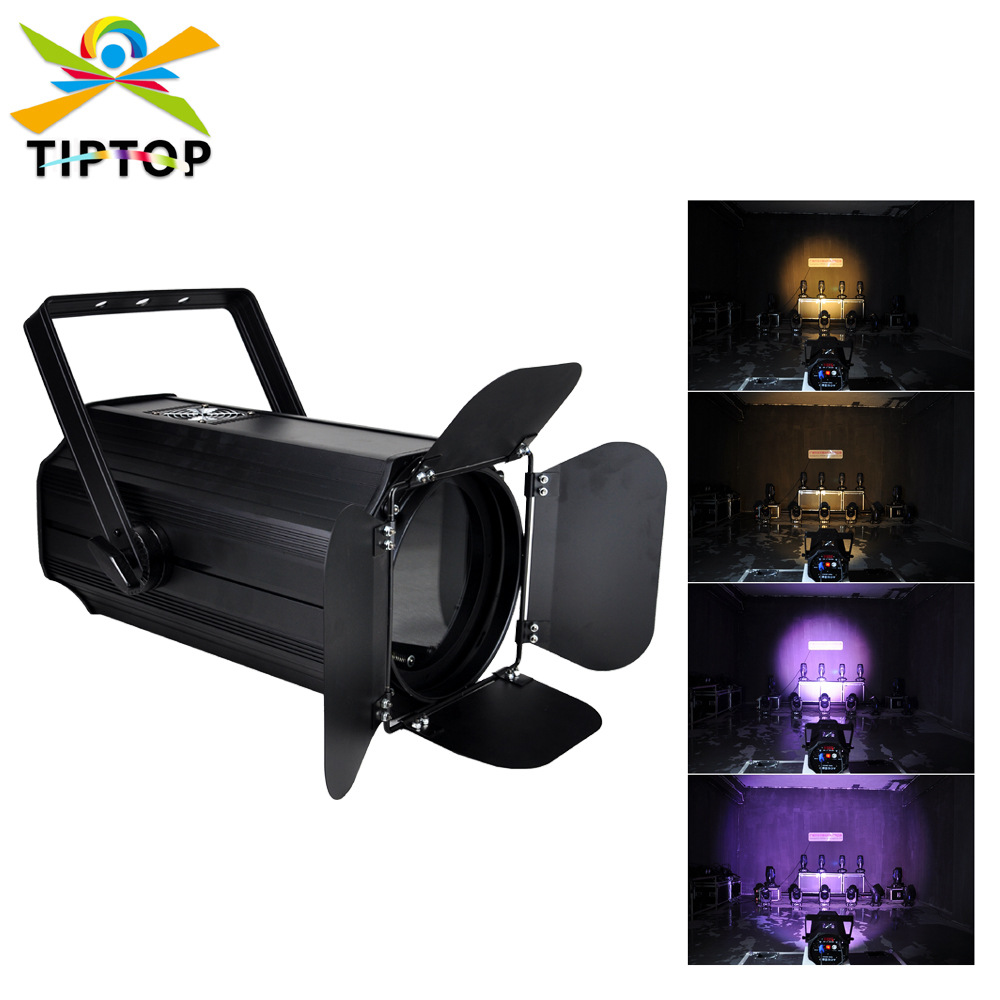 200瓦冷白暖白冷暖二合一LED调焦静音COB帕灯带遮光叶铜管散热