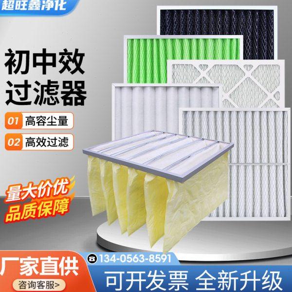 初效过滤器g4板式龙骨过滤中央空调空气除尘滤网F7中效袋式可清洗