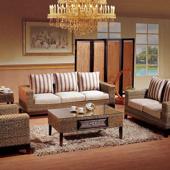 印尼藤编藤制沙发客厅简约组合茶楼酒店真藤条藤艺卡座东南亚风格